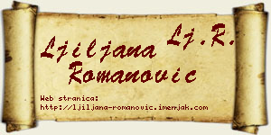 Ljiljana Romanović vizit kartica